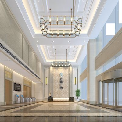 汇美广场办公门厅