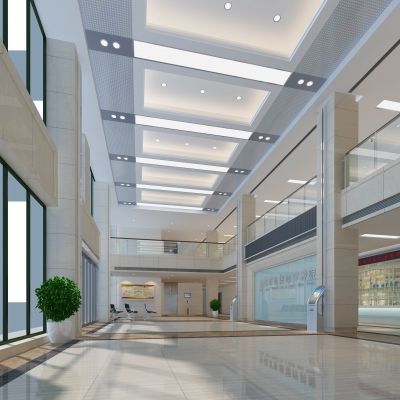 淮南疗养院办公门诊大厅现代