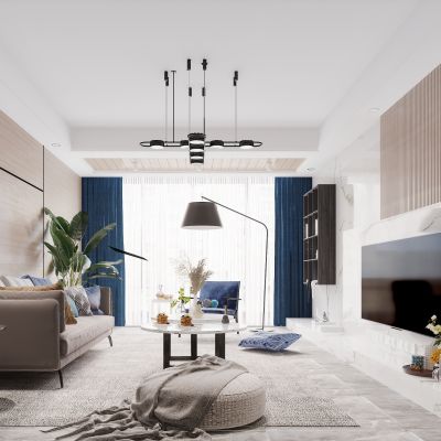 现代简约轻奢北欧风格客厅