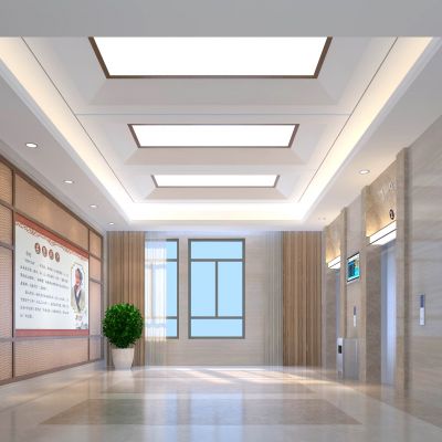 办公楼二层电梯间