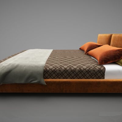 现代风格双人床