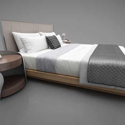 现代风格双人床