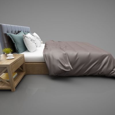 现代风格双人床