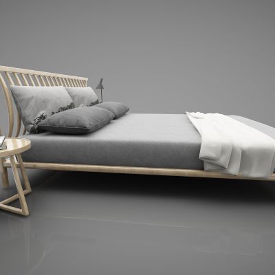 现代风格双人床