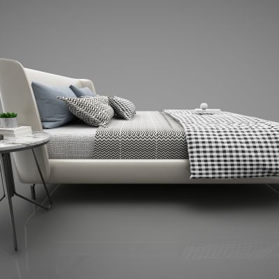 现代风格双人床