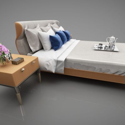 现代风格双人床