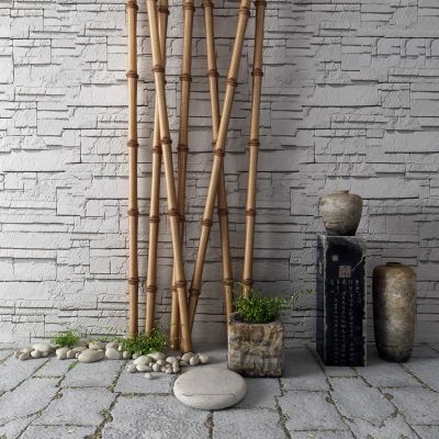 新中式竹子 园艺小品