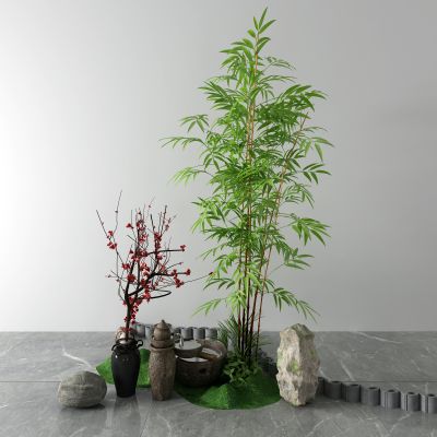 新中式竹子 园艺小品