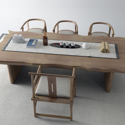 新中式茶桌 圈椅