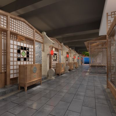 中式餐厅 猪肉 灯笼