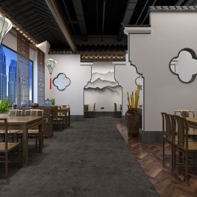 新中式餐厅 餐桌