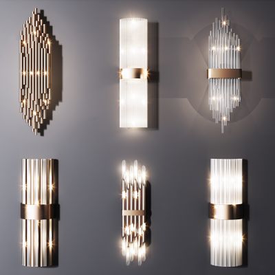 现代水晶壁灯组合