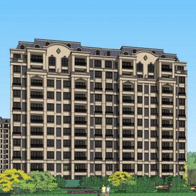 法式小高层场景