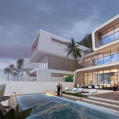 实地中山翠景现代风格别墅方案一柏涛