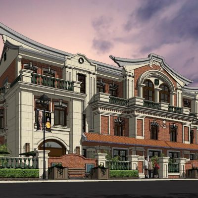 福建嘉庚闽南风南洋别墅联排