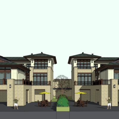 福德门中式双拼别墅