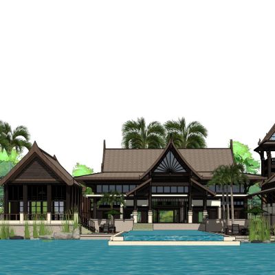 傣式风格滨水休闲度假会所