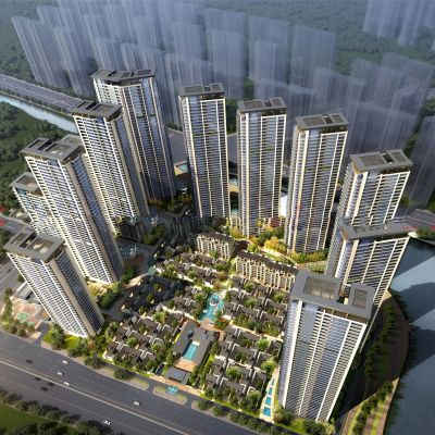 建发长沙梅溪湖新亚洲风格高层+别墅轻奢豪宅中标方案联创