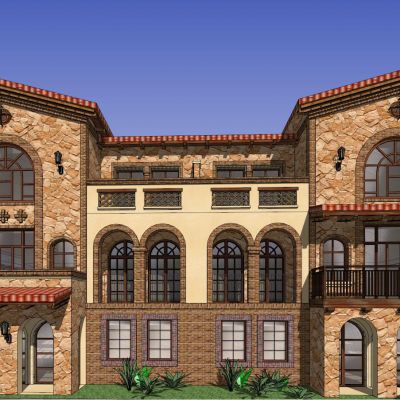 西班牙风格小双拼终