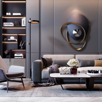 现代沙发茶几组合