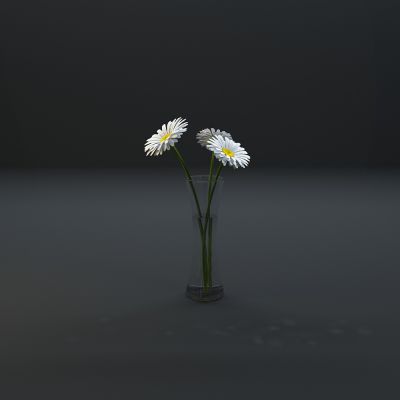 花瓶花卉3D模型