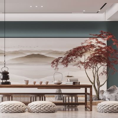 新中式禅意茶室茶台