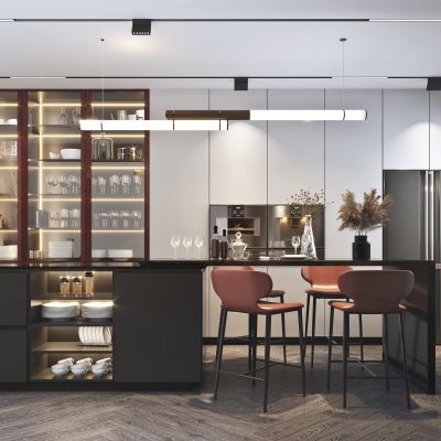  现代餐厅厨房