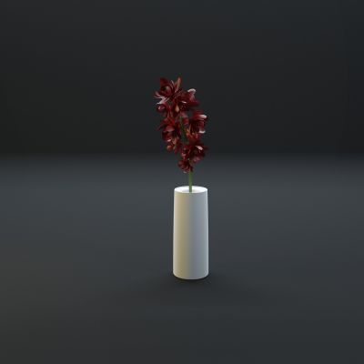 花瓶花卉3D模型