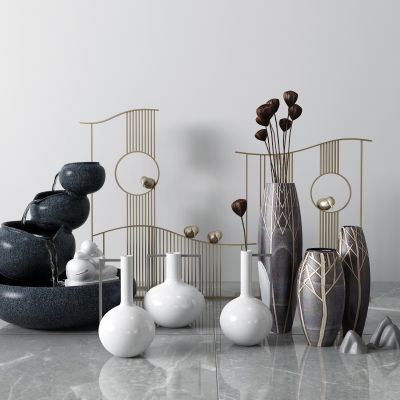 新中式饰品摆件 花瓶 流水器