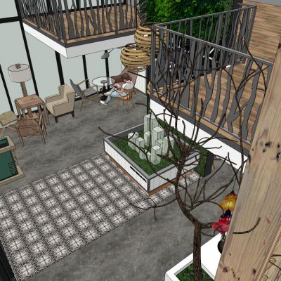 蓝光·美瀚森林loft咖啡厅室内设计