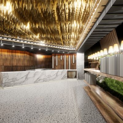 现代时尚火锅餐厅室内设计