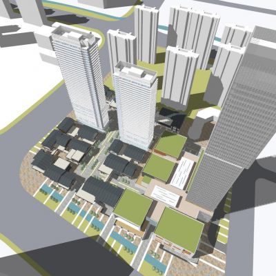 金地南京超高层综合体+太古里中式风格商业