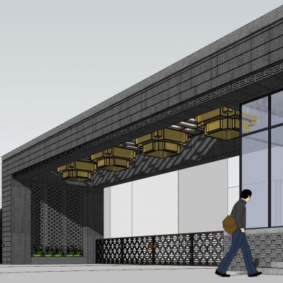 南大门及商业中式