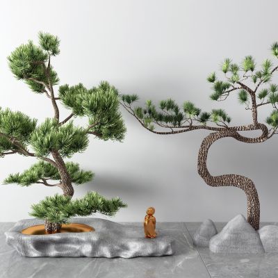 新中式松树盆景