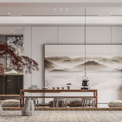 新中式禅意茶室茶台