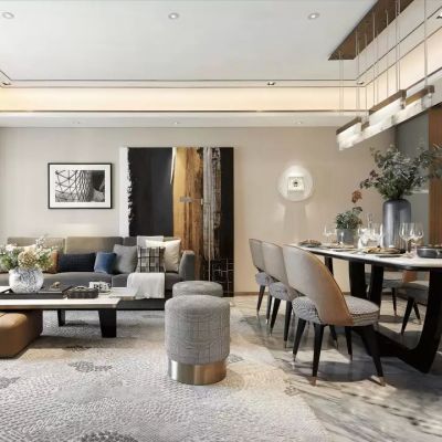 现代客厅餐厅