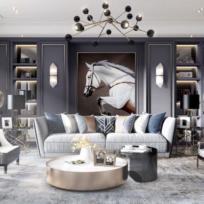 现代摩登东方客厅