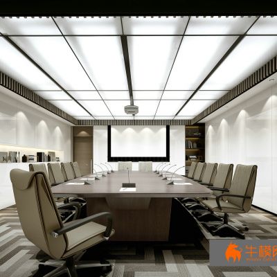 现代办公室3D模型