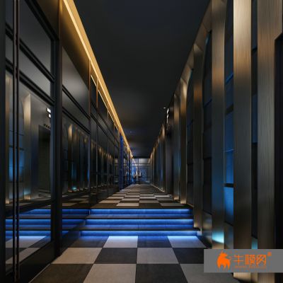 现代电梯楼梯走廊