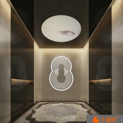 现代电梯楼梯走廊