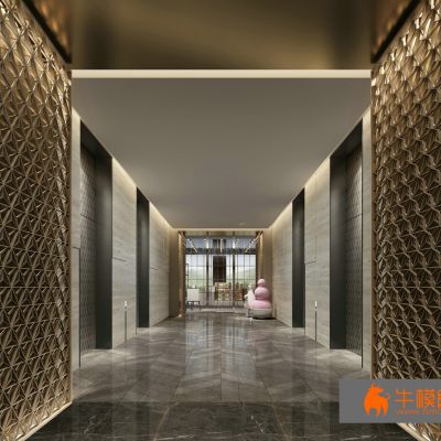 现代电梯楼梯走廊