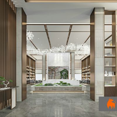 现代售楼处3D模型