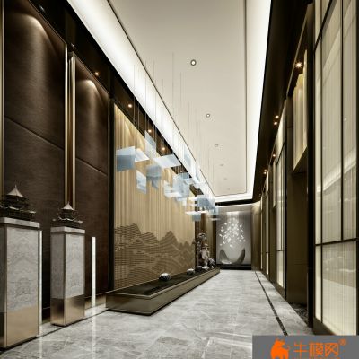 现代电梯楼梯走廊