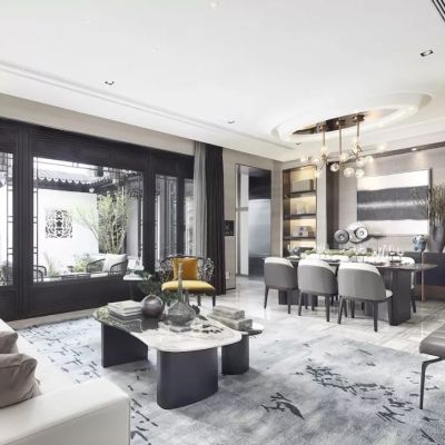 邱德光中式别墅客厅