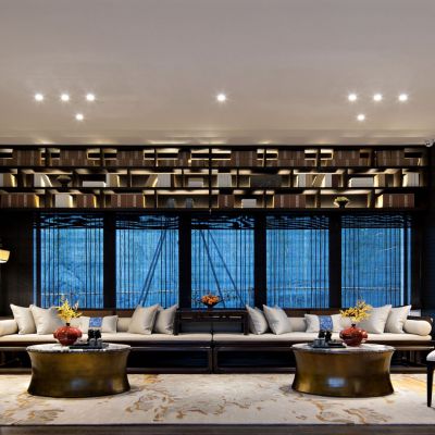 昊泽空间设计新中式VIP洽谈室无灯光