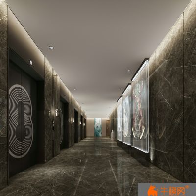 现代电梯楼梯走廊