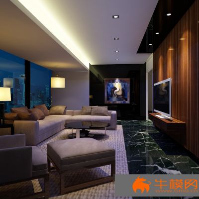 休息娱乐区3D模型