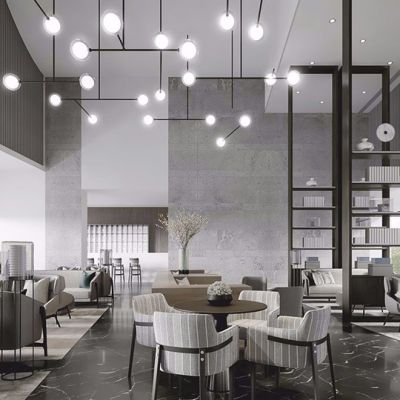 新中式售楼处休闲区