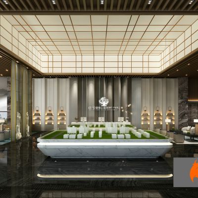 现代售楼处3D模型