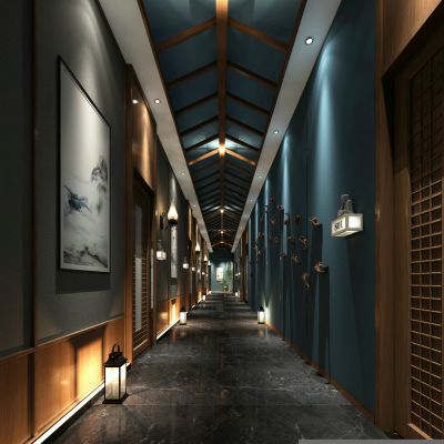 现代电梯楼梯走廊